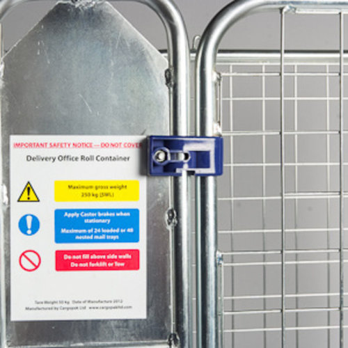 Security Roll Container - 860x737x1676mm, Nestable, Internal Shelf