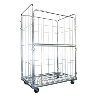 Laundry Roll Container 4 Sided - 1200x800x1800mm, Folding Gate