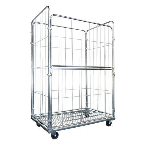 Laundry Roll Container 4 Sided - 1200x800x1800mm, Folding Gate