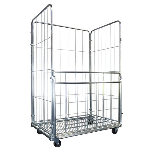 Laundry Roll Container 4 Sided - 1200x800x1800mm, Folding Gate