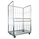 Laundry Roll Container 4 Sided - 1200x800x1800mm, Folding Gate