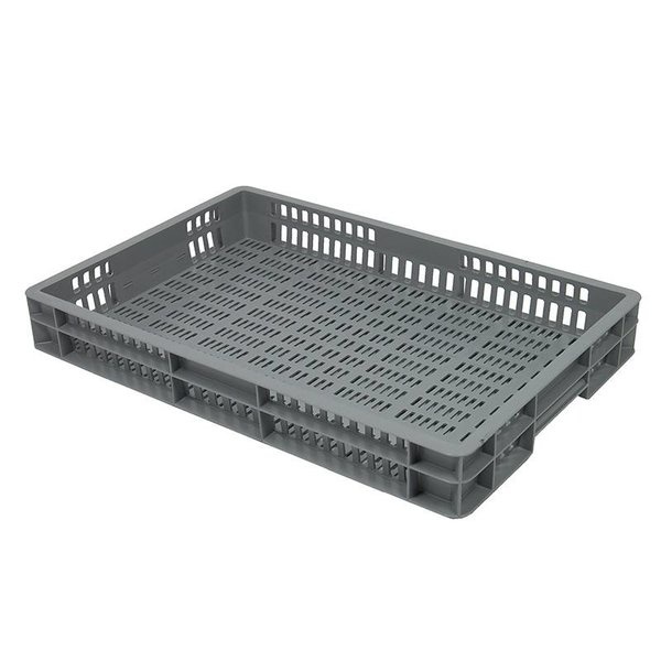 Euro Plastic Stacking Tray 600x400x80mm 15 Litres Perforated