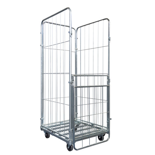 Laundry Roll Container 4 Sided - 800x720x1800mm, Folding Gate