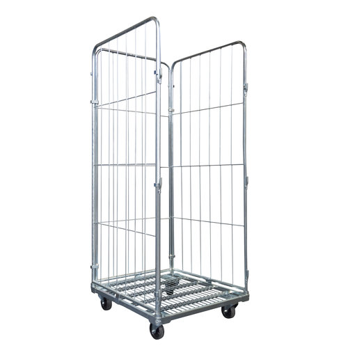 Laundry Roll Container 4 Sided - 800x720x1800mm, Folding Gate