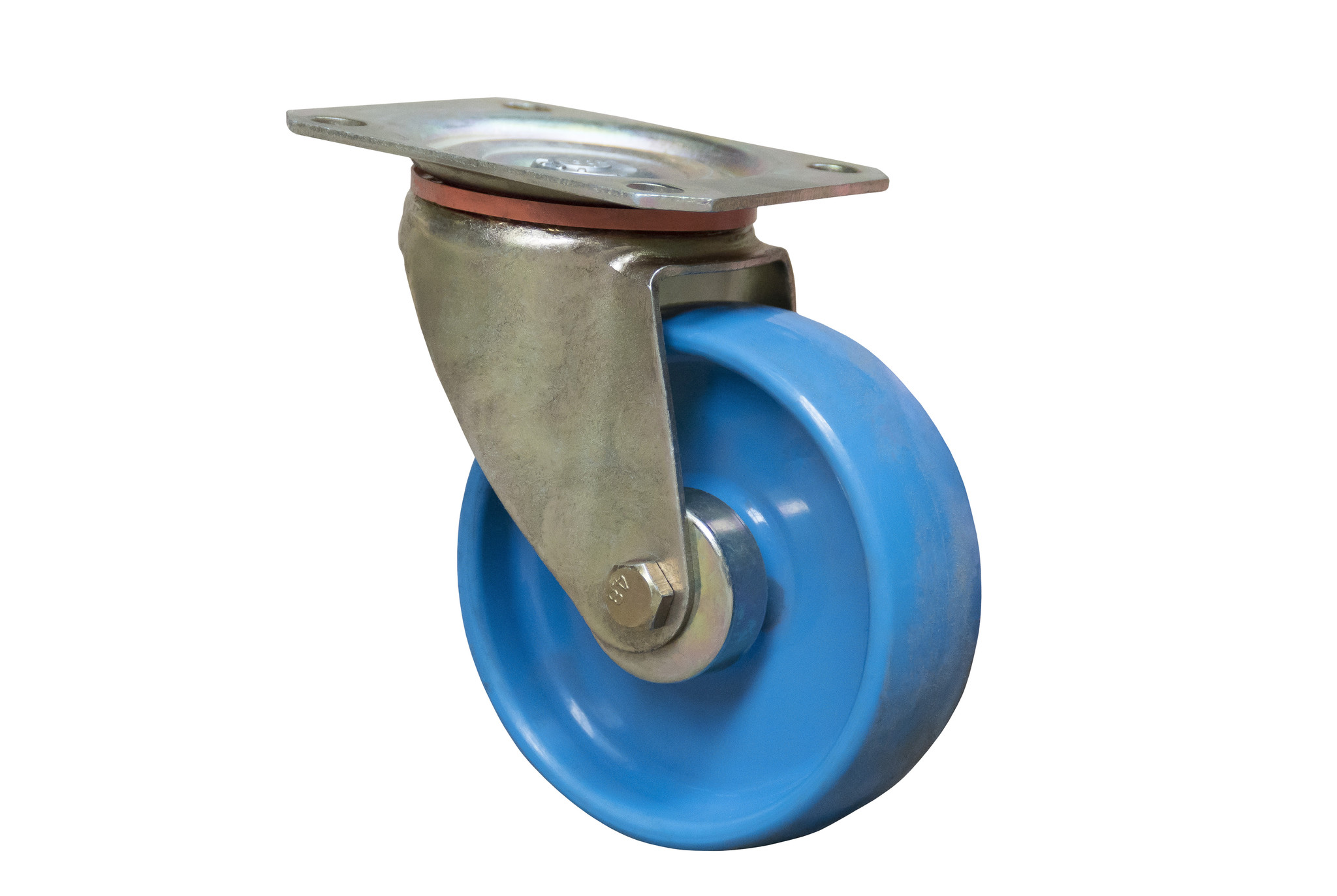 Swivel Castor, 108mm Diameter Blue PA