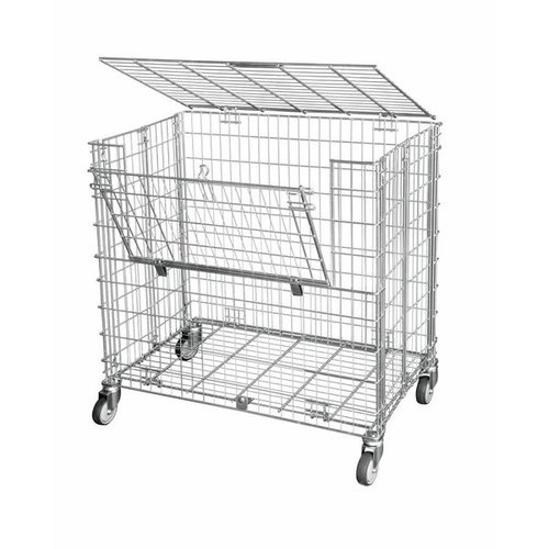 Display Wire Rolling Pallet Cage - 1000x610x1040mm - Foldable, 4 Castors