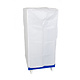 Roll Container Cover - 820x730x1650 - Opaque White, 2 Zips