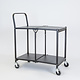 Folding Push Trolley - 860x490x1005mm - 2 Tier, Solid Shelves