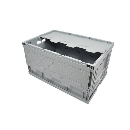 Folding Crate With Lid - 600x400x320mm, Plastic, 59 L