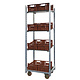 Danish Trolley / Plant Trolley - 715x565x1900mm, Half Size