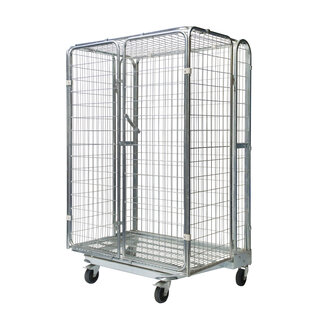 Security Roll Container - 1200x800x1800mm, Dual Door, Internal Shelf, Nestable