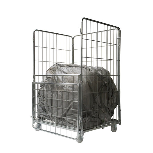 Laundry Roll Container 4 Sided - 1200x1000x1800mm, Folding Gate