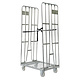 Roll Container 2 Sided - 870x600x1690mm, Clamping Gates, Tension Straps
