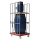 Roll Container 2 Sided - 810x680x1680mm, Plastic Base, Clamp Gates