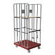 Roll Container 2 Sided - 810x680x1680mm, Plastic Base, Clamp Gates
