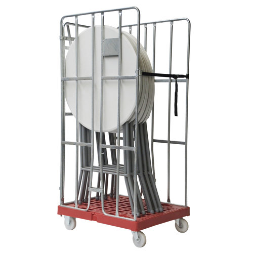 Roll Container 3 Sided - 810x680x1680mm, Plastic Base, Clamp Gates