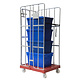 Roll Container 3 Sided - 810x680x1680mm, Plastic Base, Clamp Gates