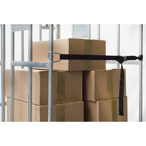 Roll Container 3 Sided - 810x680x1680mm, Plastic Base, Clamp Gates