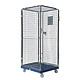 Security Roll Container - 810x720x1800mm, Plastic Base, Lockable
