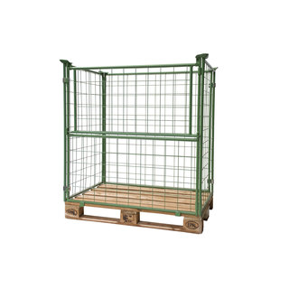 Metal Pallet Converter -1200x800x1200mm, Folding, Green