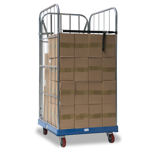 Roll Container 3 Sided - 810x720x1620mm, Plastic Base