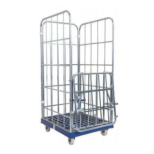 Roll Container 4 Sided - 810x720x1620mm, Folding Gate