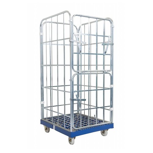 Roll Container 4 Sided - 810x720x1620mm, Folding Gate