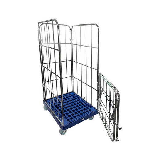 Roll Container 4 Sided - 810x720x1620mm, Folding Gate