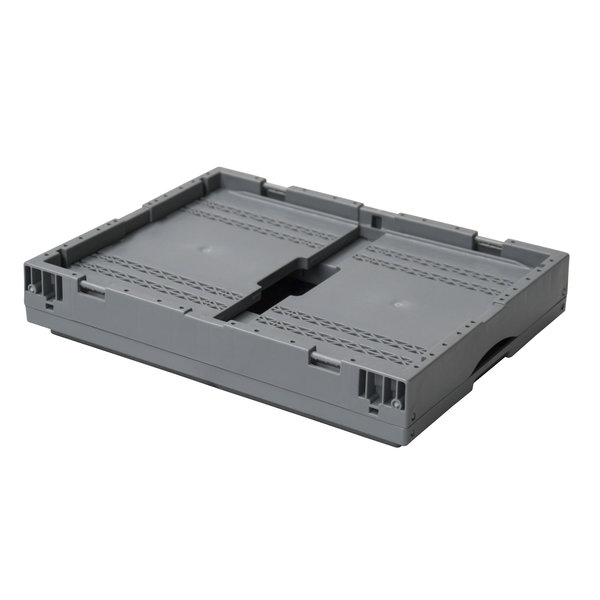 Folding Plastic Crate With Lid 396x297x214mm Closed, 18L