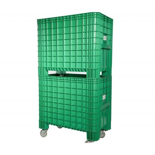 Pallet Box with 4 Wheels 1030x600x980mm 400L, Used