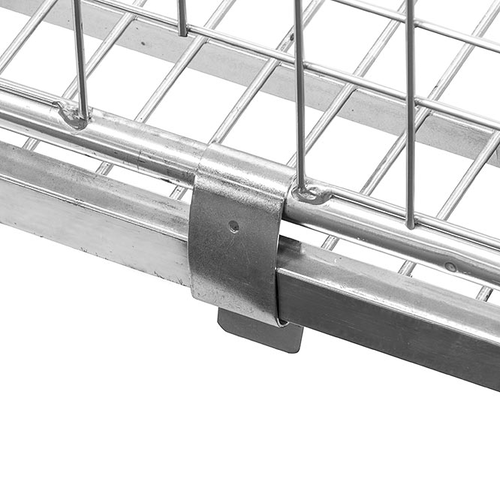 Roll Container 3 Sided - 1150x655x1790mm, 2 Shelves, Mesh Infill