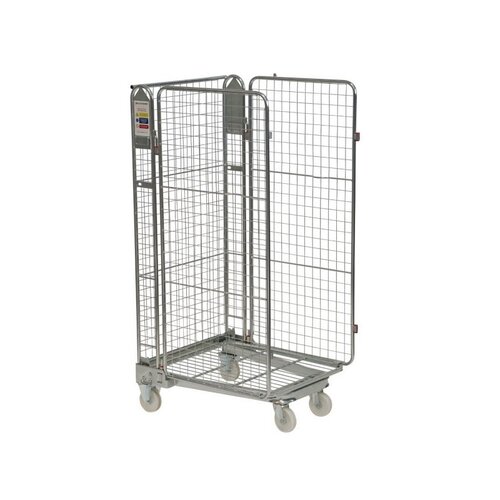 Roll Container 3 Sided - 860x737x1676mm, Mesh Infill