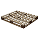 Pallet - 1200x1000x136mm, Wood, Perimeter Base, 750kg Load