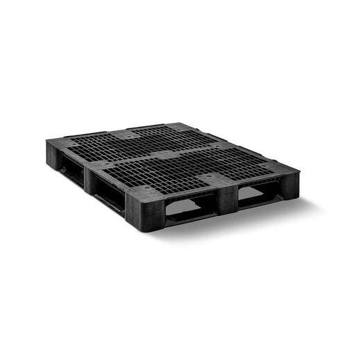 Pallet - 1200x1000x150mm, Plastic, Open Deck, Raised Edge