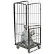 Laundry Roll Container 4 Sided - 800x720x1800mm, Folding Gate