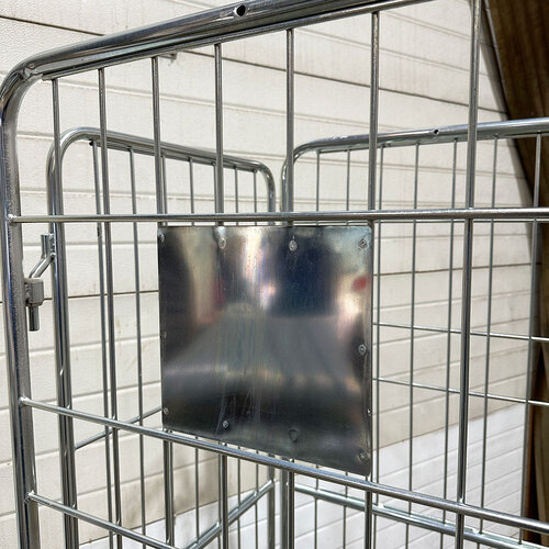 Laundry Roll Container 4 Sided - 680x680x1700mm, Split Gate, Used