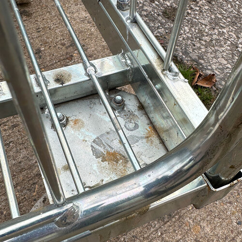 Laundry Roll Container 4 Sided - 680x680x1700mm, Split Gate, Used