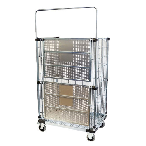 Order Picking Trolley - 900x640x1800mm - 2 Folding Shelves