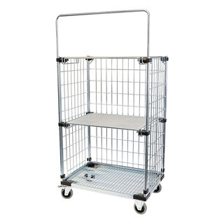 Order Picking Trolley - 900x640x1800mm - 2 Folding Shelves