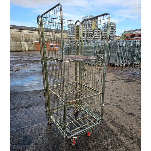 Roll Container 4 Sided - 690x800x1830mm, Nestable, Used
