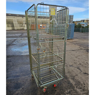 Roll Container 4 Sided - 690x800x1830mm, Nestable, Used