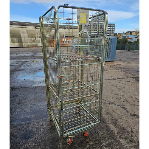 Roll Container 4 Sided - 690x800x1830mm, Nestable, Used