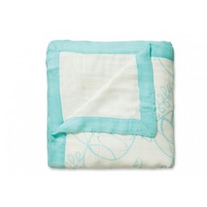 Aden + Anais Bamboo dream blanket | azure leafy