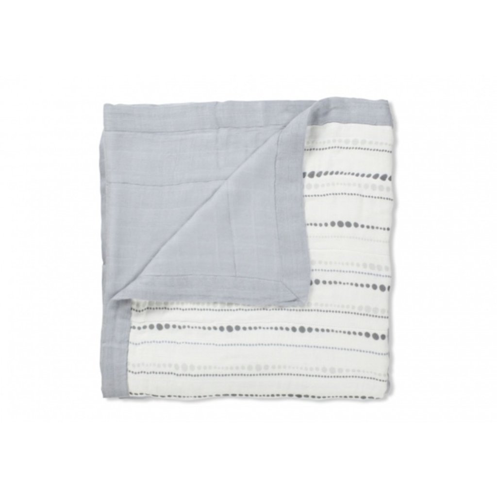 Aden + Anais Bamboo dream blanket | beads & solid grey
