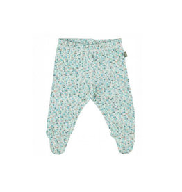 Kidscase Happy organic broek met voetjes - light blue