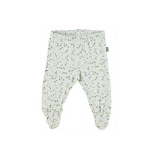 Kidscase Happy organic broek met voetjes -  off-white