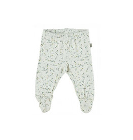 Kidscase Happy organic broek met voetjes -  off-white