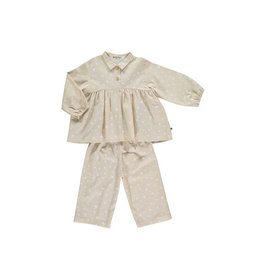 Nobodinoz Osaka short pyjama - sand white stars