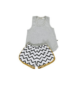 Nobodinoz Bali girl short pyjama - zig zag black