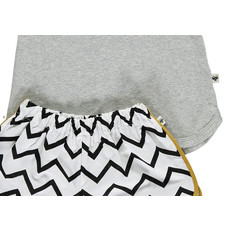 Nobodinoz Bali girl short pyjama - zig zag black